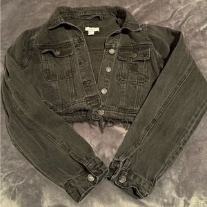 Forever 21 Charcoal Denim Jacket